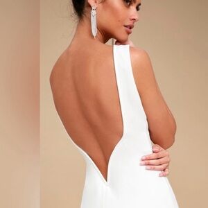 White backless lulus dress